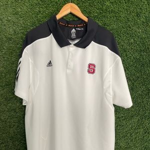 NC State Adidas Climalite Scorch Athletic Polo T shirt